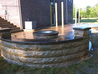 Stamped Concrete Fire Pits